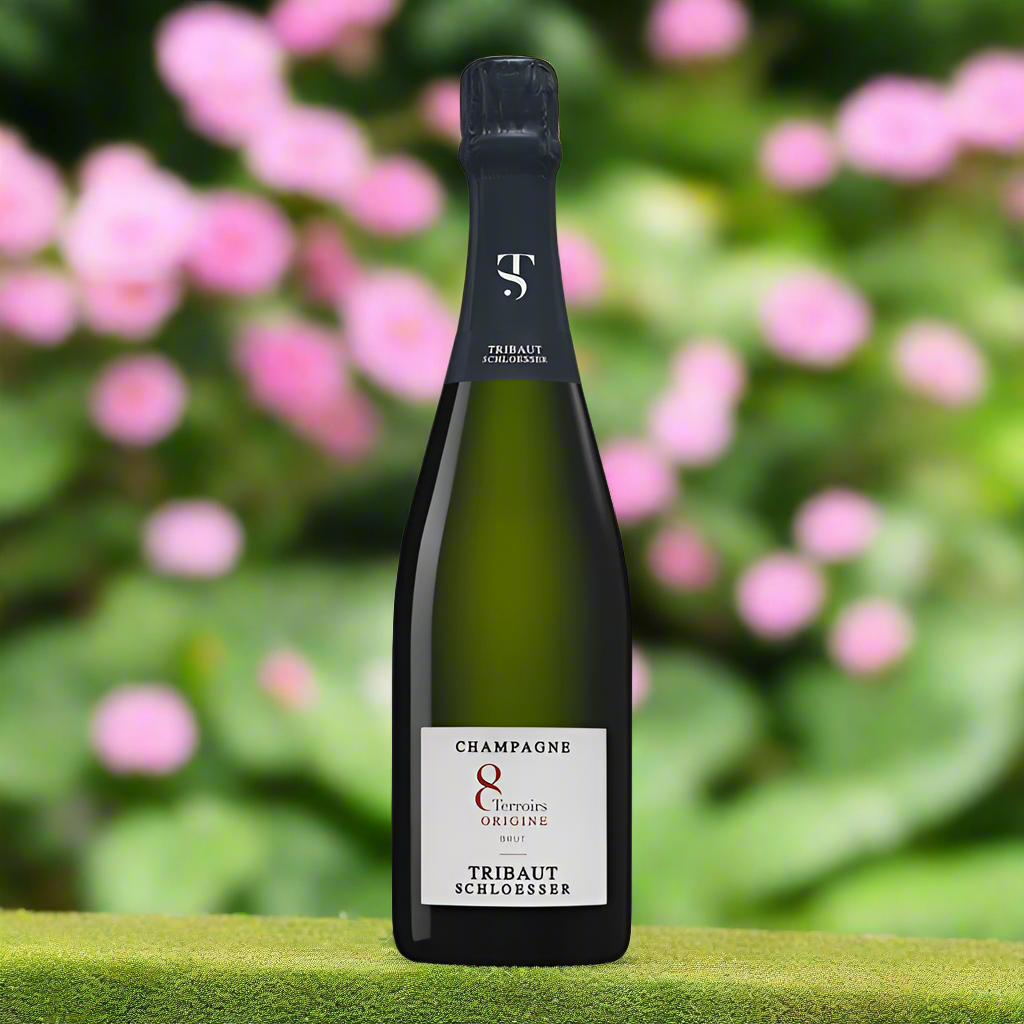Bottle of Tribaut in a garden